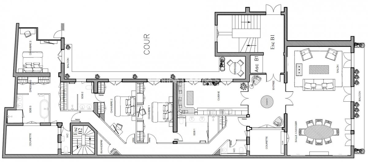 Vente Appartement  5 pièces - 220m² 75008 Paris